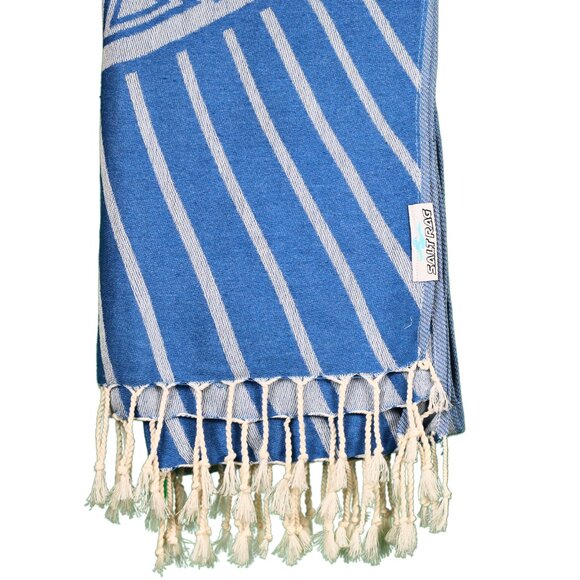 Salt Rag Beach Towel - "Blue Island Rag" [Sand Free Turkish Beach Towel] - Picture 4 of 4
